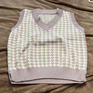 Purple Houndstooth Sweatervest